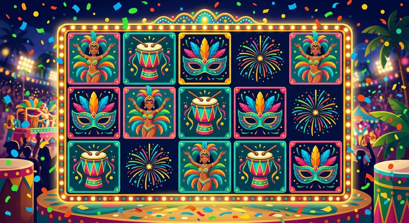 Slot de carnaval: samba, fantasias e rodadas cheias de ritmo mid image